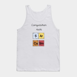 Science Sarcasm S Ar Ca Sm Elements of Humor Composition  White Tank Top